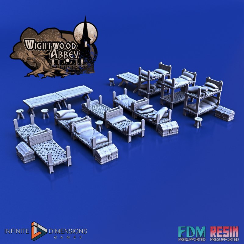 3D printable dormitory furniture