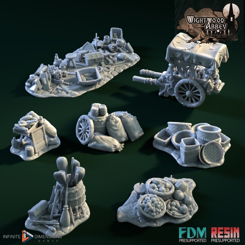 3D printable Peddlers' Stalls